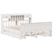 vidaXL Bookcase Bed without Mattress White 180x200 cm Super King Solid Wood Pine