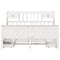 vidaXL Bookcase Bed without Mattress White 180x200 cm Super King Solid Wood Pine