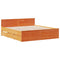 vidaXL Bookcase Bed without Mattress Wax Brown 180x200 cm Super King Solid Wood Pine