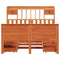 vidaXL Bookcase Bed without Mattress Wax Brown 160x200 cm Solid Wood Pine