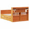 vidaXL Bookcase Bed without Mattress Wax Brown 160x200 cm Solid Wood Pine