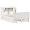 vidaXL Bookcase Bed without Mattress White 150x200 cm King Solid Wood Pine