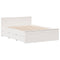 vidaXL Bookcase Bed without Mattress White 150x200 cm King Solid Wood Pine