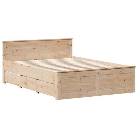 vidaXL Bookcase Bed without Mattress 140x200 cm Solid Wood Pine