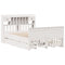 vidaXL Bookcase Bed without Mattress White 140x200 cm Solid Wood Pine
