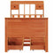 vidaXL Bookcase Bed without Mattress Wax Brown 100x200 cm Solid Wood Pine