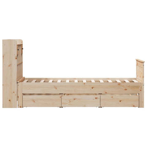 vidaXL Bookcase Bed without Mattress 90x200 cm Solid Wood Pine