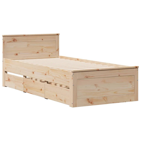vidaXL Bookcase Bed without Mattress 90x200 cm Solid Wood Pine