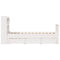 vidaXL Bookcase Bed without Mattress White 90x200 cm Solid Wood Pine