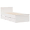 vidaXL Bookcase Bed without Mattress White 90x200 cm Solid Wood Pine