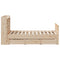 vidaXL Bookcase Bed without Mattress 140x190 cm Solid Wood Pine
