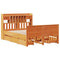 vidaXL Bookcase Bed without Mattress Wax Brown 140x190 cm Solid Wood Pine