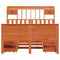 vidaXL Bookcase Bed without Mattress Wax Brown 140x190 cm Solid Wood Pine