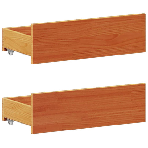 vidaXL Bookcase Bed without Mattress Wax Brown 140x190 cm Solid Wood Pine