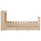 vidaXL Bookcase Bed without Mattress 135x190 cm Double Solid Wood Pine