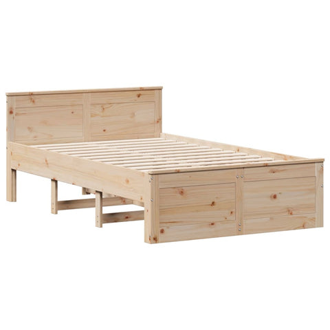 vidaXL Bookcase Bed without Mattress 135x190 cm Double Solid Wood Pine