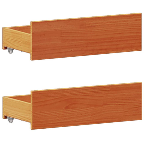 vidaXL Bookcase Bed without Mattress Wax Brown 135x190 cm Double Solid Wood Pine