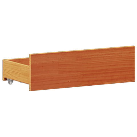 vidaXL Bookcase Bed without Mattress Wax Brown 135x190 cm Double Solid Wood Pine