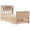 vidaXL Bookcase Bed without Mattress 90x190 cm Single Solid Wood Pine