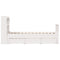 vidaXL Bookcase Bed without Mattress White 90x190 cm Single Solid Wood Pine