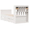 vidaXL Bookcase Bed without Mattress White 90x190 cm Single Solid Wood Pine