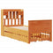 vidaXL Bookcase Bed without Mattress Wax Brown 90x190 cm Single Solid Wood Pine