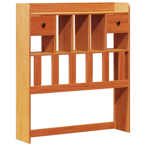vidaXL Bookcase Bed without Mattress Wax Brown 90x190 cm Single Solid Wood Pine
