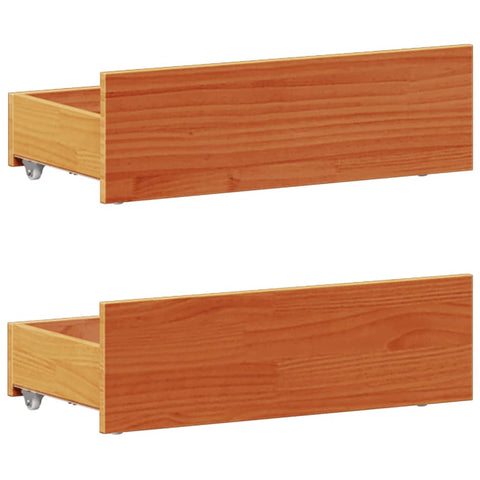 vidaXL Bookcase Bed without Mattress Wax Brown 90x190 cm Single Solid Wood Pine