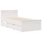 vidaXL Bookcase Bed without Mattress White 75x190 cm Small Single Solid Wood Pine