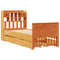 vidaXL Bookcase Bed without Mattress Wax Brown 75x190 cm Small Single Solid Wood Pine