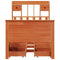 vidaXL Bookcase Bed without Mattress Wax Brown 75x190 cm Small Single Solid Wood Pine