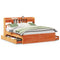 vidaXL Bookcase Bed without Mattress Wax Brown 180x200 cm Super King Solid Wood Pine