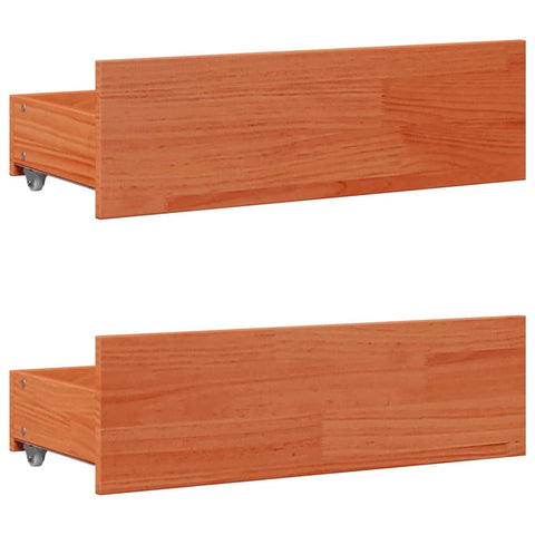 vidaXL Bookcase Bed without Mattress Wax Brown 180x200 cm Super King Solid Wood Pine