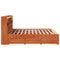 vidaXL Bookcase Bed without Mattress Wax Brown 180x200 cm Super King Solid Wood Pine