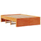 vidaXL Bookcase Bed without Mattress Wax Brown 160x200 cm Solid Wood Pine