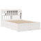 vidaXL Bookcase Bed without Mattress White 150x200 cm King Size Solid Wood Pine