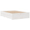 vidaXL Bookcase Bed without Mattress White 150x200 cm King Size Solid Wood Pine