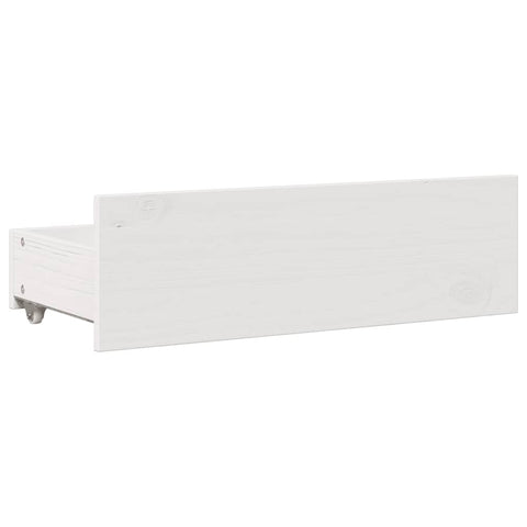 vidaXL Bookcase Bed without Mattress White 150x200 cm King Size Solid Wood Pine