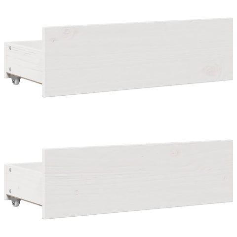 vidaXL Bookcase Bed without Mattress White 150x200 cm King Size Solid Wood Pine