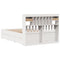 vidaXL Bookcase Bed without Mattress White 150x200 cm King Size Solid Wood Pine