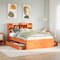 vidaXL Bookcase Bed without Mattress Wax Brown 150x200 cm King Size Solid Wood Pine