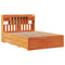 vidaXL Bookcase Bed without Mattress Wax Brown 140x200 cm Solid Wood Pine