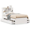 vidaXL Bookcase Bed without Mattress White 90x200 cm Solid Wood Pine