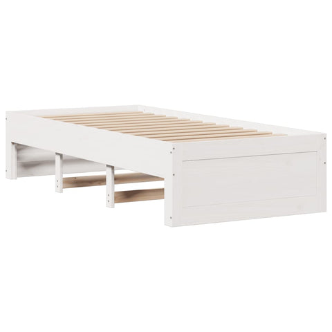 vidaXL Bookcase Bed without Mattress White 90x200 cm Solid Wood Pine