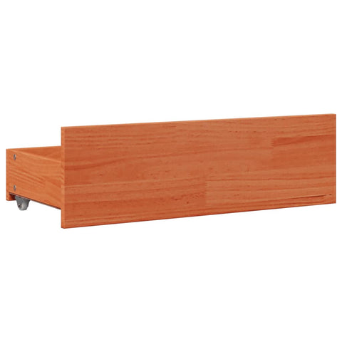 vidaXL Bookcase Bed without Mattress Wax Brown 90x200 cm Solid Wood Pine