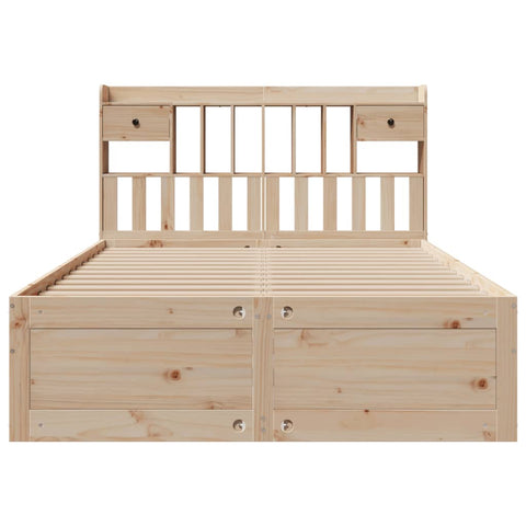 vidaXL Bookcase Bed without Mattress 140x190 cm Solid Wood Pine