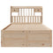 vidaXL Bookcase Bed without Mattress 135x190 cm Double Solid Wood Pine