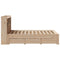 vidaXL Bookcase Bed without Mattress 135x190 cm Double Solid Wood Pine