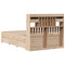 vidaXL Bookcase Bed without Mattress 135x190 cm Double Solid Wood Pine