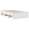vidaXL Bookcase Bed without Mattress White 135x190 cm Double Solid Wood Pine